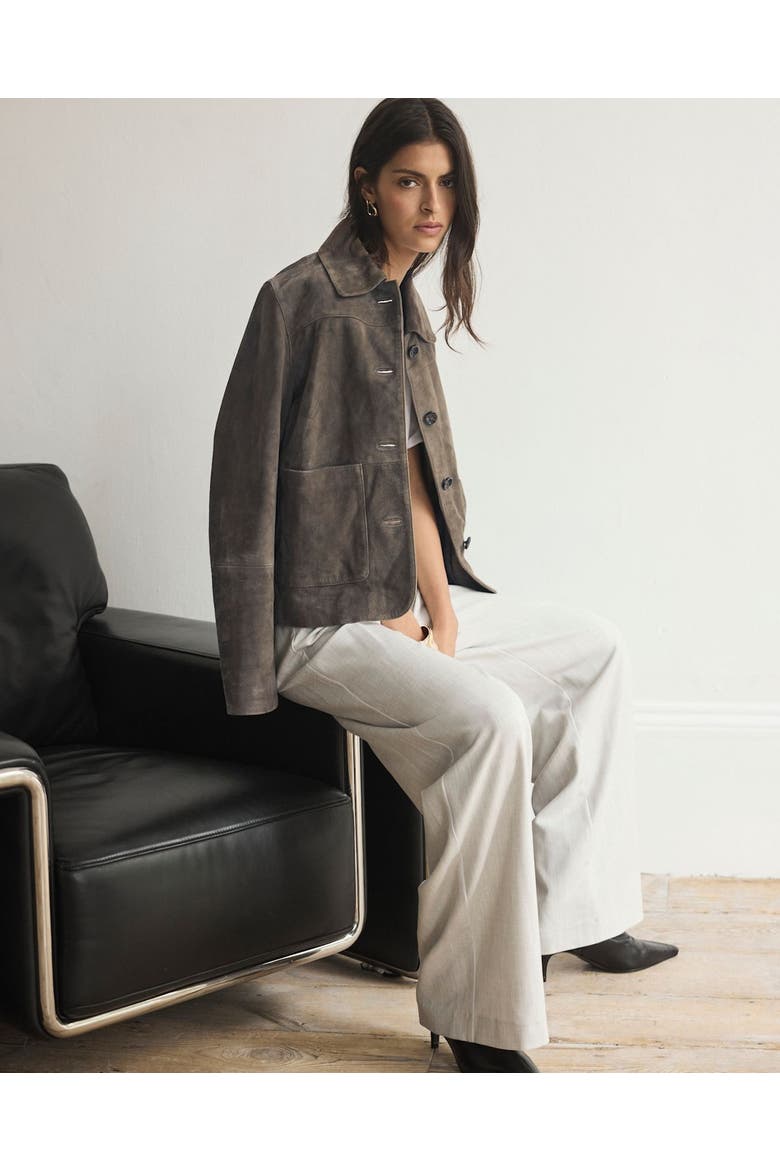 Tailored Wide Trousers, Alternate, color, Grey