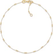 Frankie & Zoe Petite Beaded Station Anklet