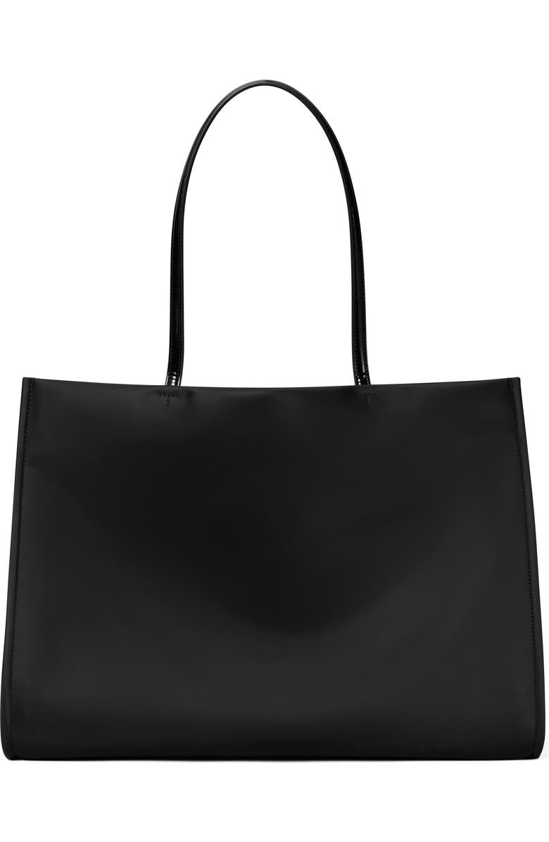 Tory Burch Ella Patent Nylon Tote, Alternate, color, Black