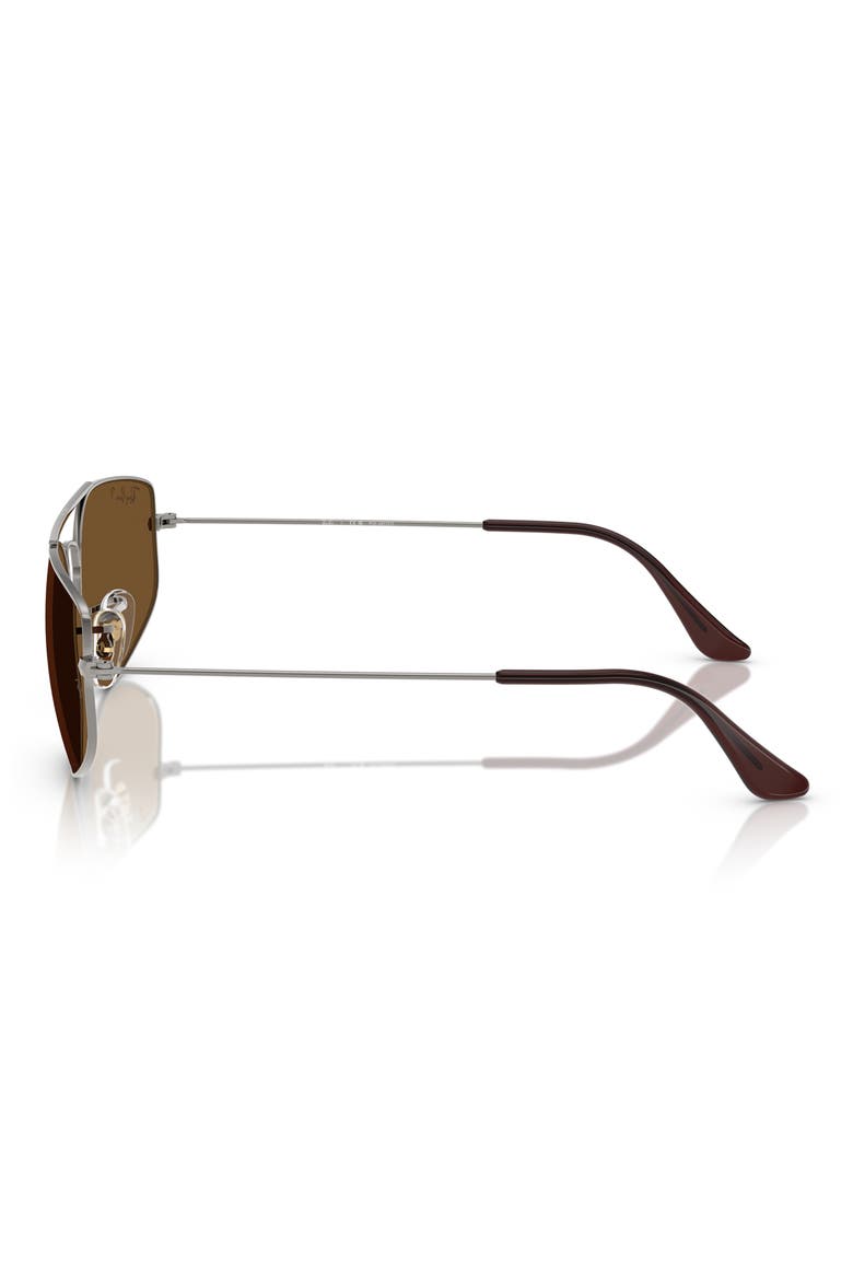 Explorer V 60mm Polarized Irregular Sunglasses, Alternate, color, GUNMETAL