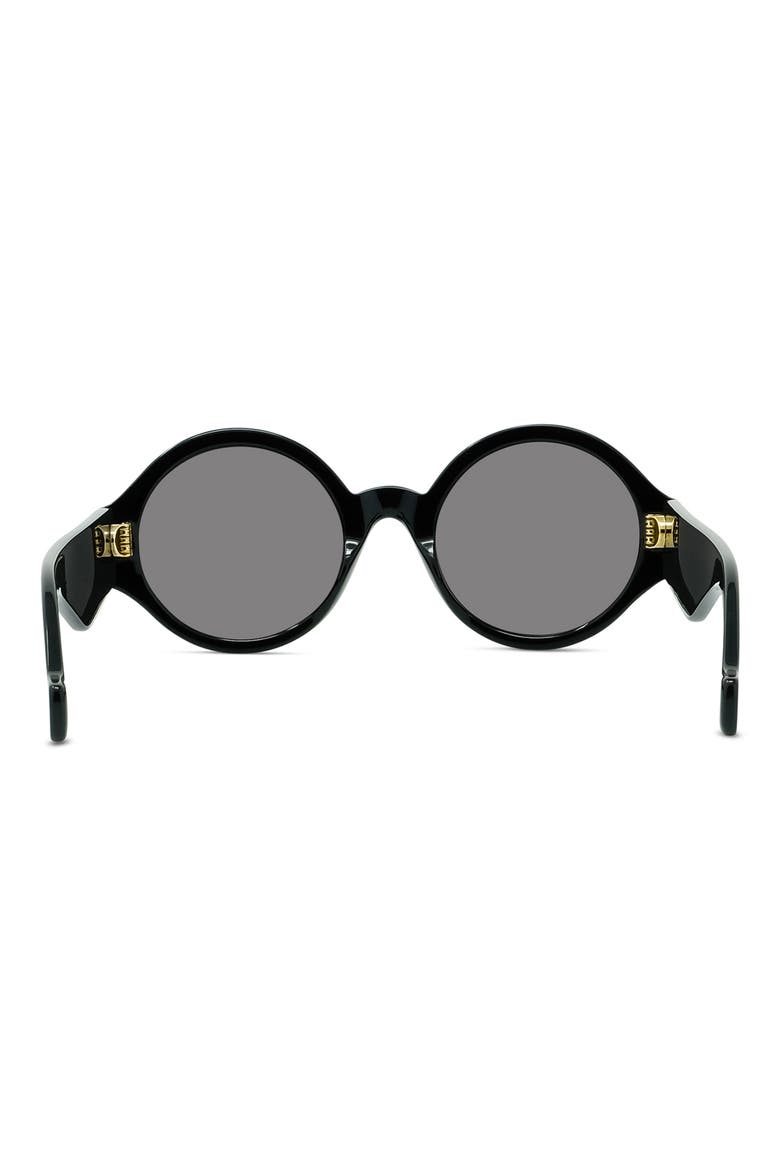 53mm Round Sunglasses, Alternate, color, BLACK/ SMOKE