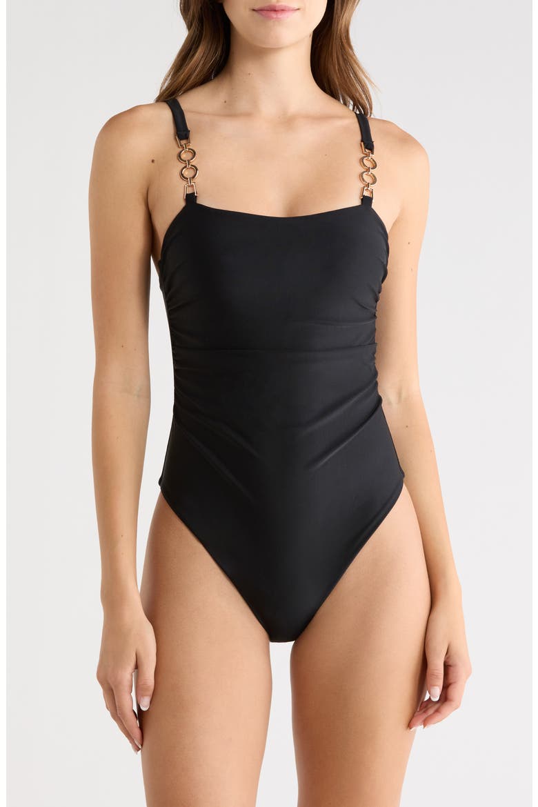 Maeve One-Piece Swimsuit, Main, color, BLACK