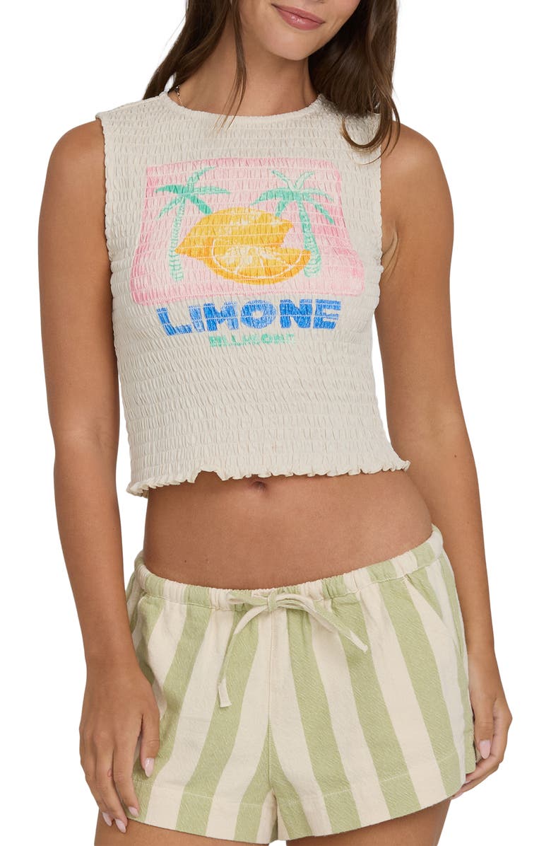 Billabong Club Beach Crop Tank, Main, color, White Cap