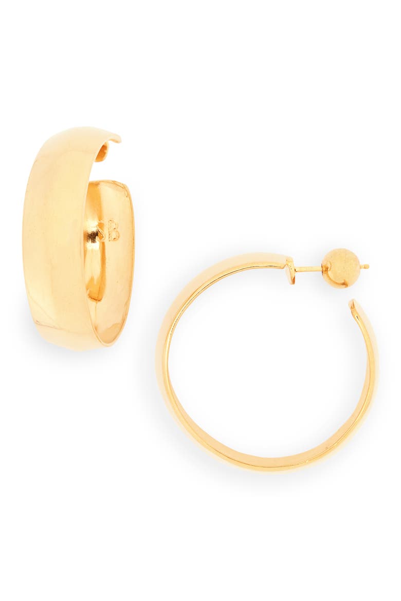 Large Zora Vermeil Hoop Earrings, Main, color, 18K GOLD VERMEIL