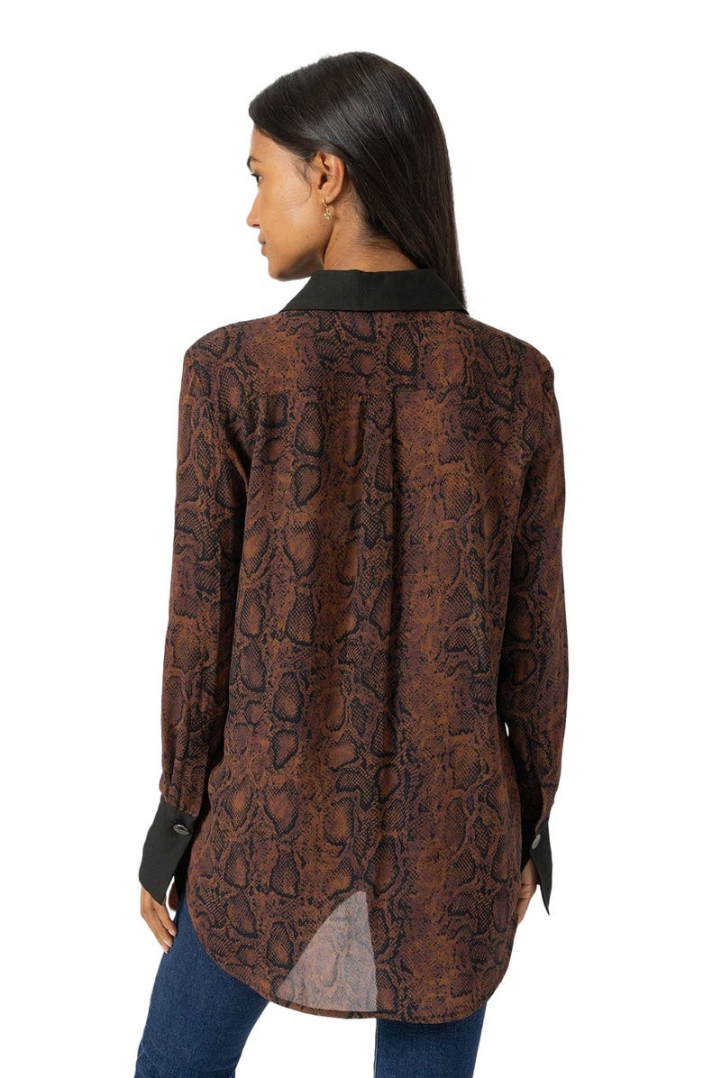 Saint + Sofia Madison Shirt, Alternate, color, Brown