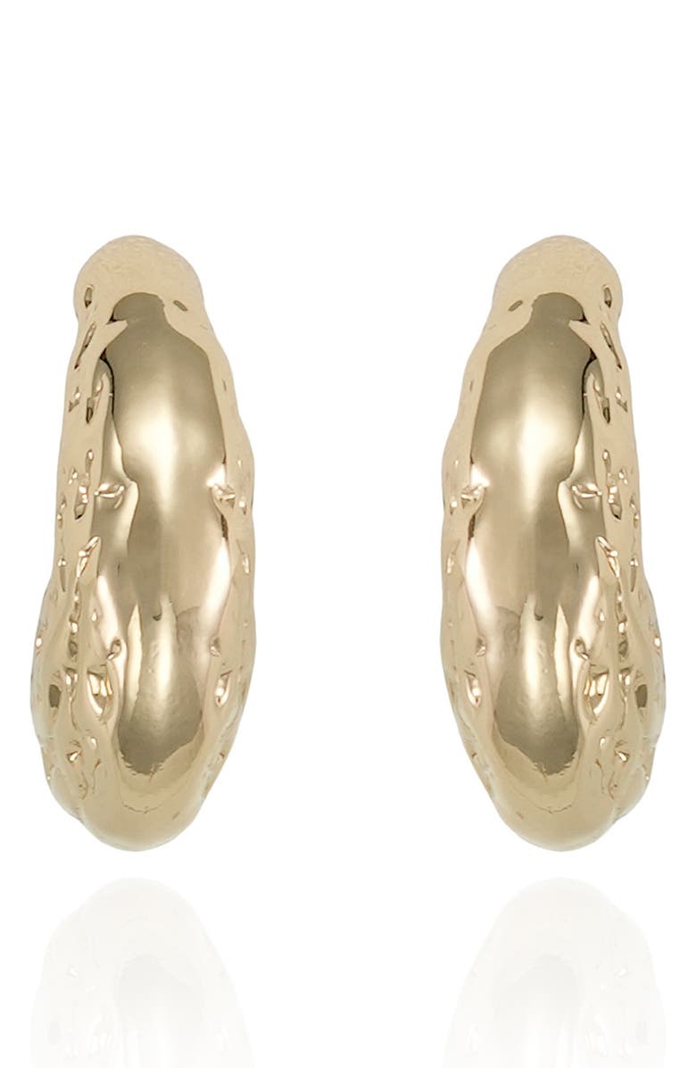 Ettika Textured Small Hoop Earrings, Alternate, color,