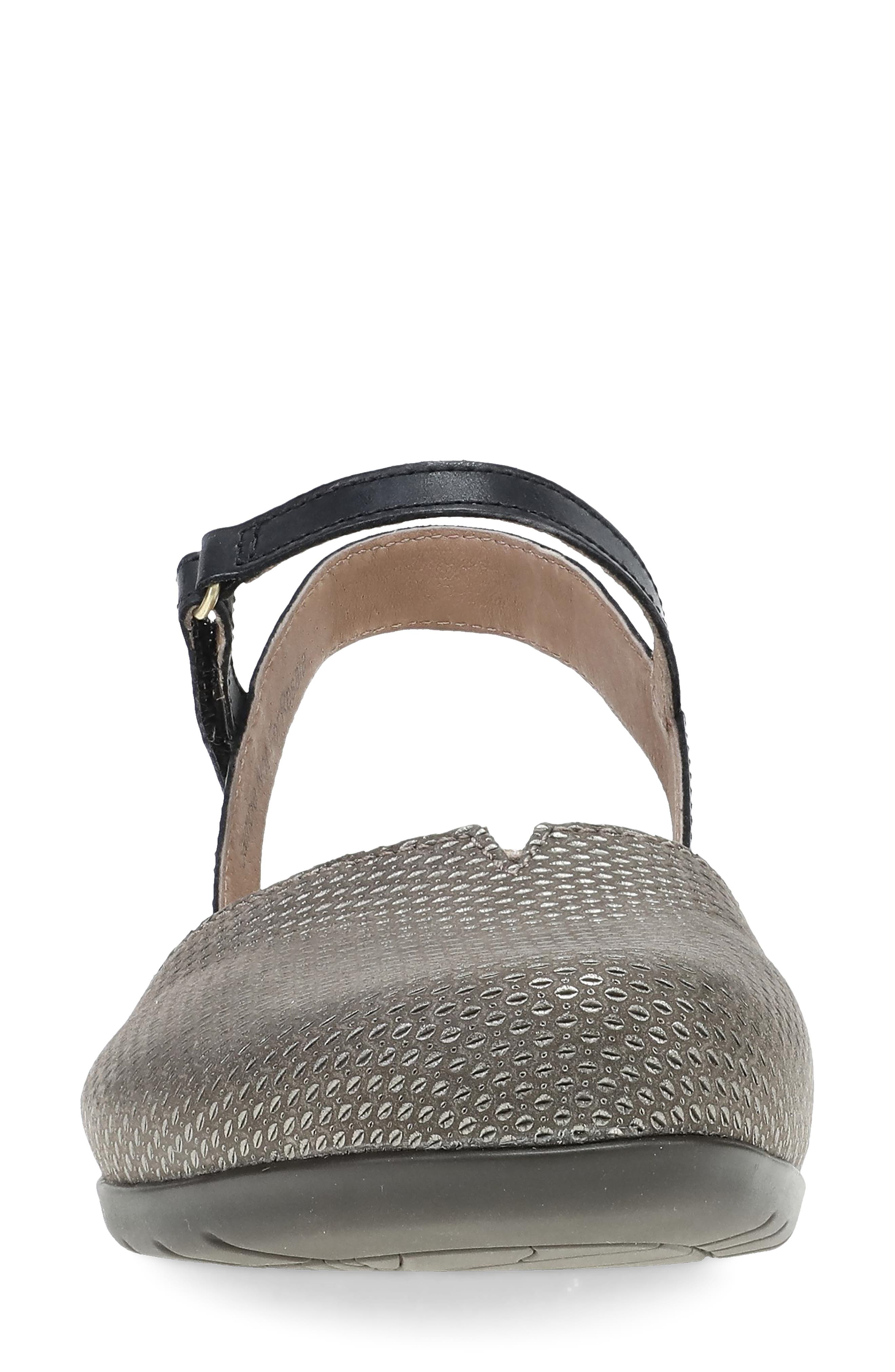 Dansko Rowan Flat, Alternate, color, Grey/ Pewter