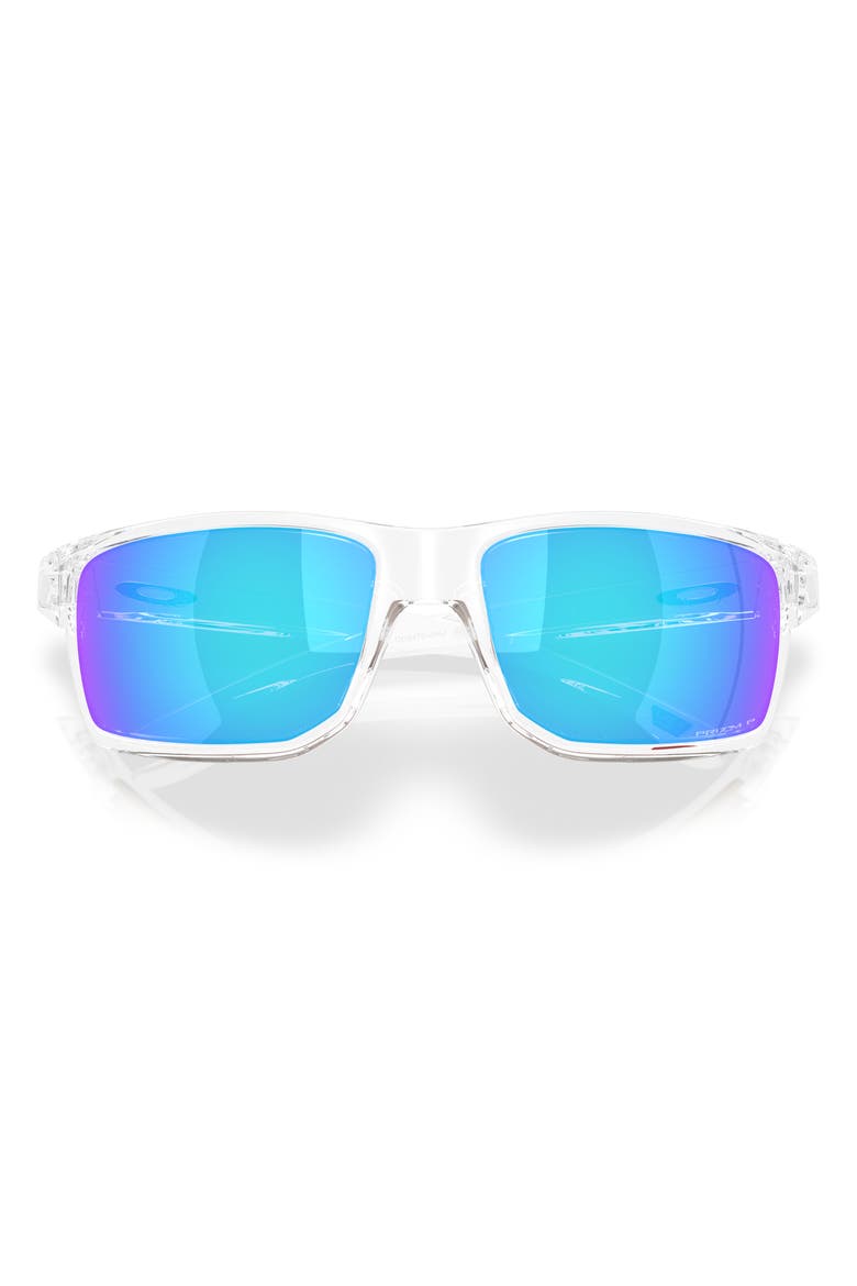 62mm Prizm™ Polarized Rectangular Sunglasses, Main, color, CLEAR