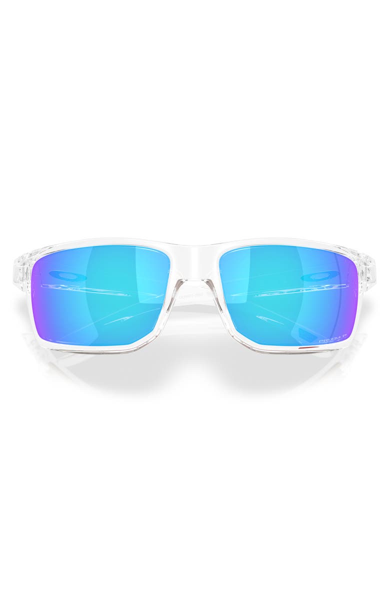Oakley 62mm Prizm<sup>™</sup> Polarized Rectangular Sunglasses, Main, color, Clear