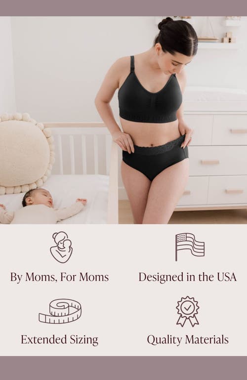 Kindred Bravely High-waisted Postpartum Underwear Pack In Black