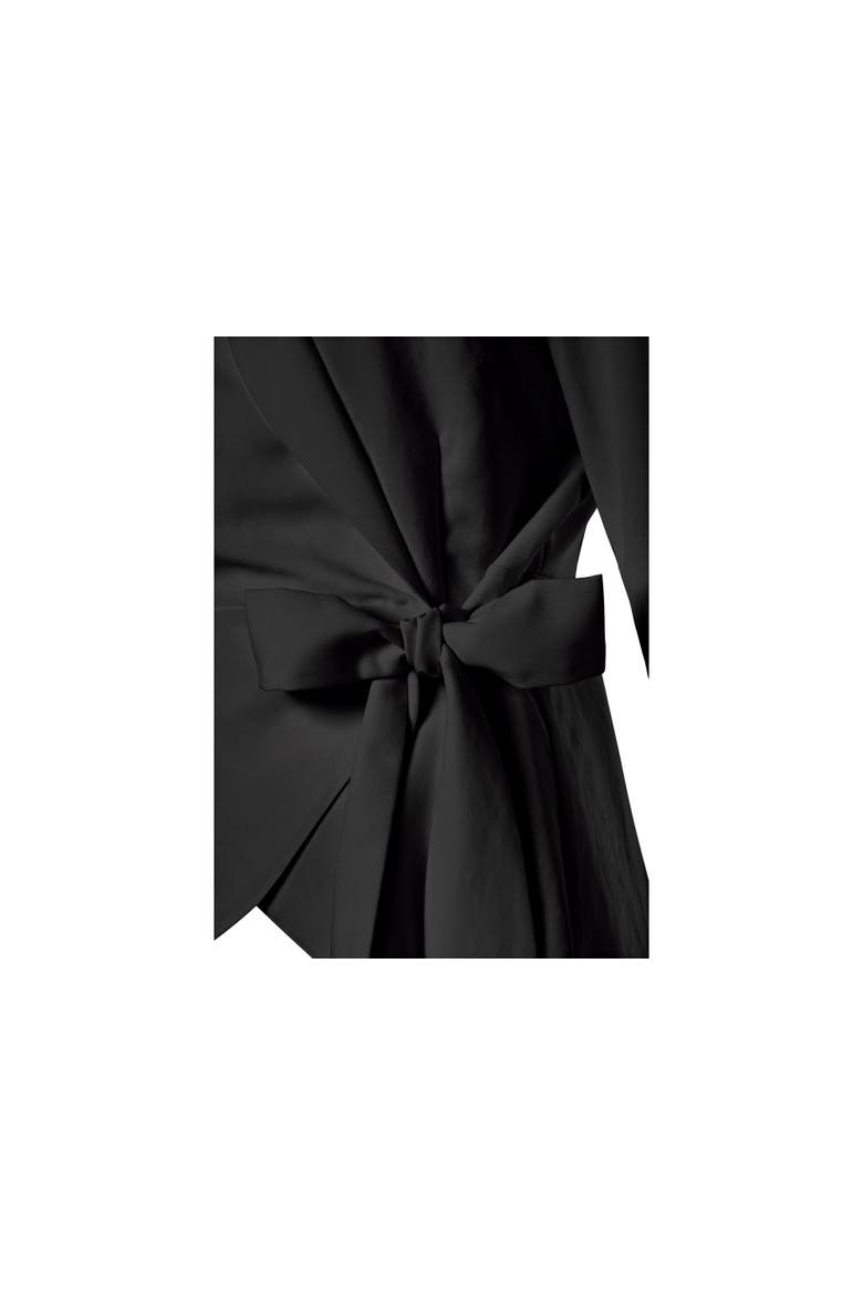 Lapel Wrap Blouse, Alternate, color, Black