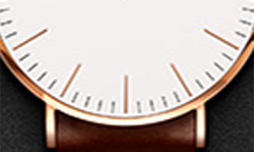 Timex Daniel Wellington Classic St. Mawes Leather Strap Watch & Cuff Bracelet Set, 40mm In Ip Rose Gold