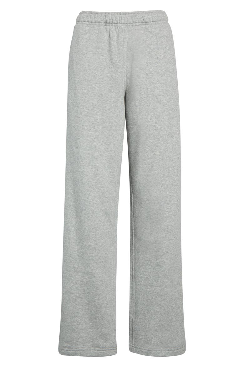 Luxe Fleece Straight Leg Sweat Pants, Alternate, color, HEATHER GRAY