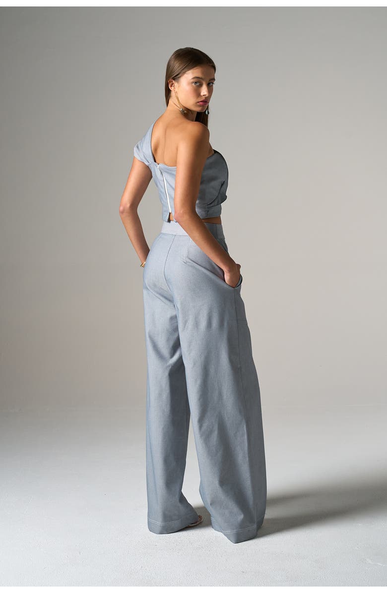 JBQ Blair Top, Alternate, color, Denim