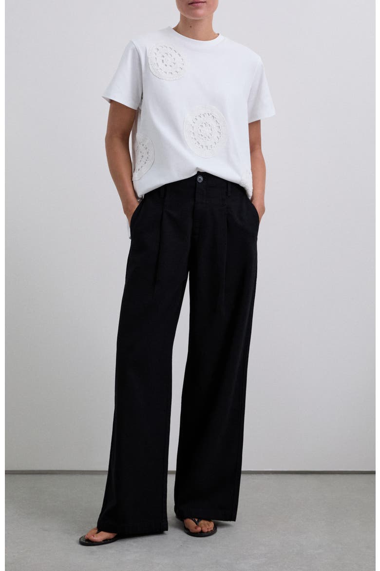Crochet Aop Tee, Alternate, color, Ecru