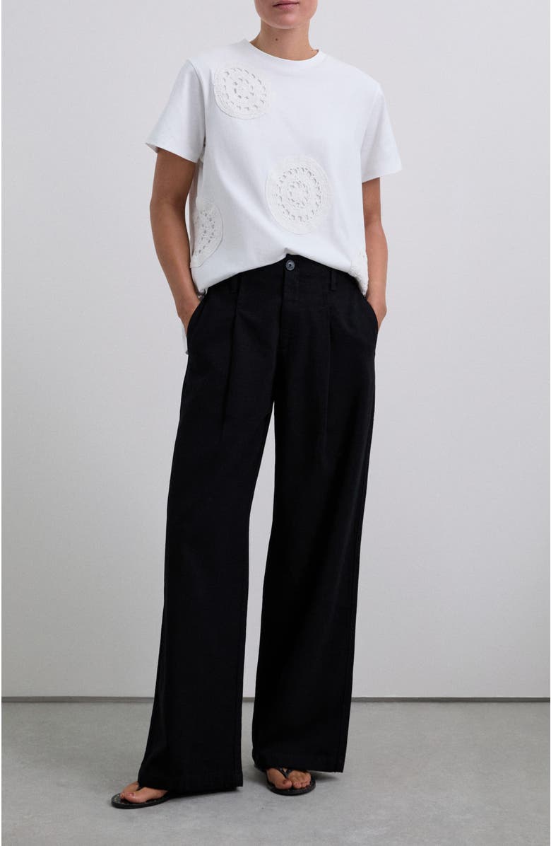 Scalpers Crochet Aop Tee, Alternate, color, Ecru