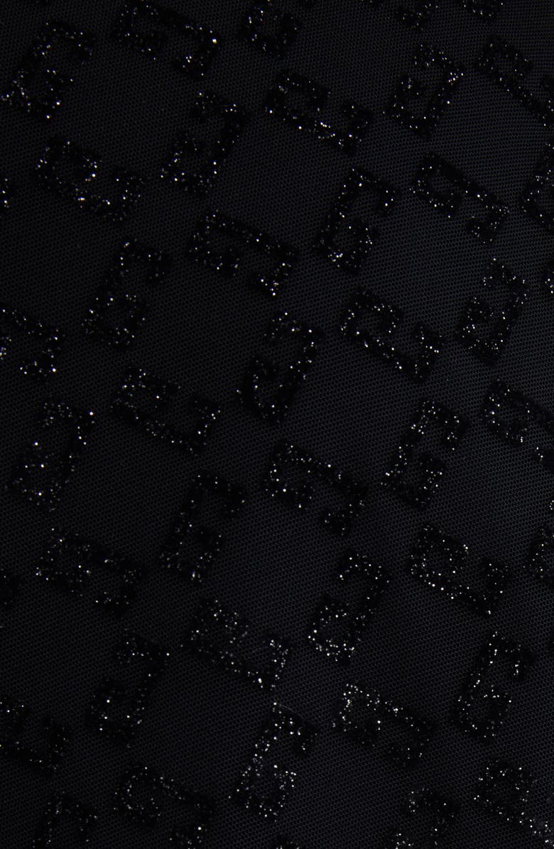 Givenchy Monogram 72 Embroidered Asymmetric Tulle Skirt, Alternate, color, 