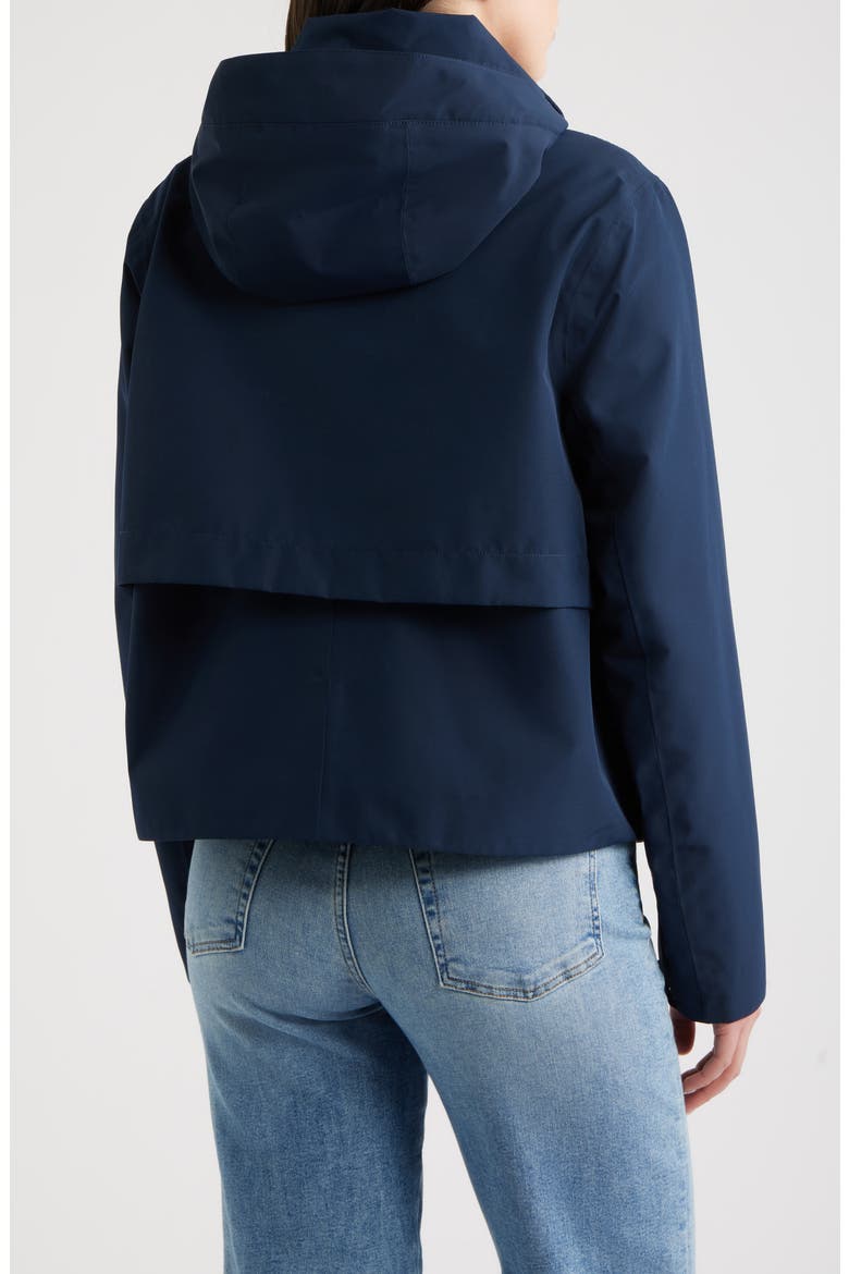 Avenue Waterproof Short Trench Coat, Alternate, color, 597 NAVY