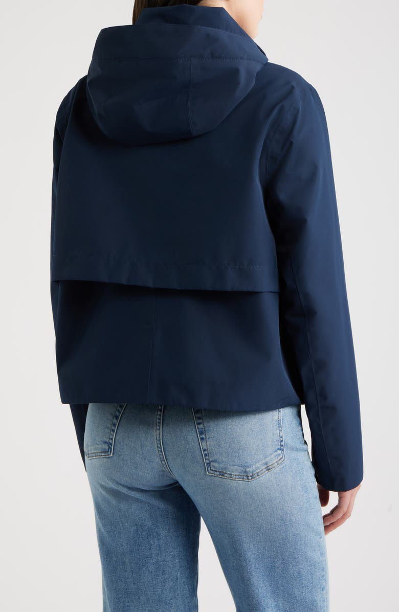 Helly Hansen Avenue Waterproof Short Trench Coat, Alternate, color, 597 Navy