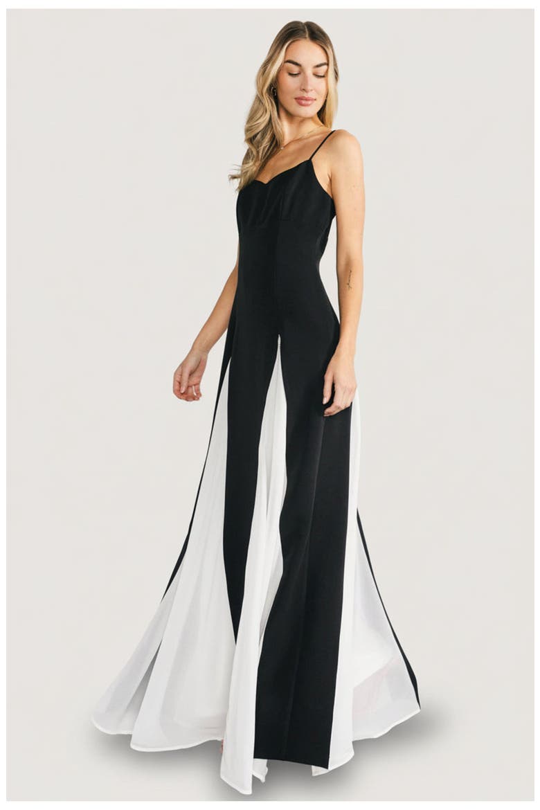 Adela Maxi Dress, Alternate, color, Black and White