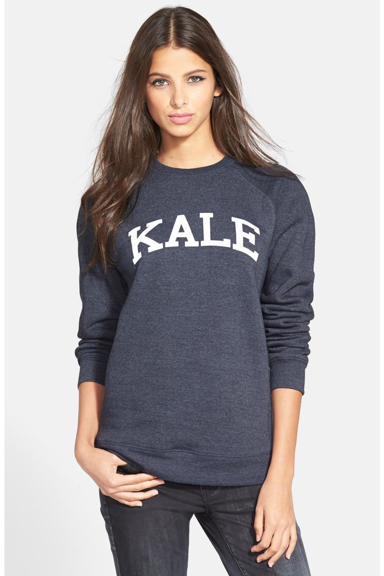 'Kale' Raglan Sweatshirt, Alternate, color, NAVY