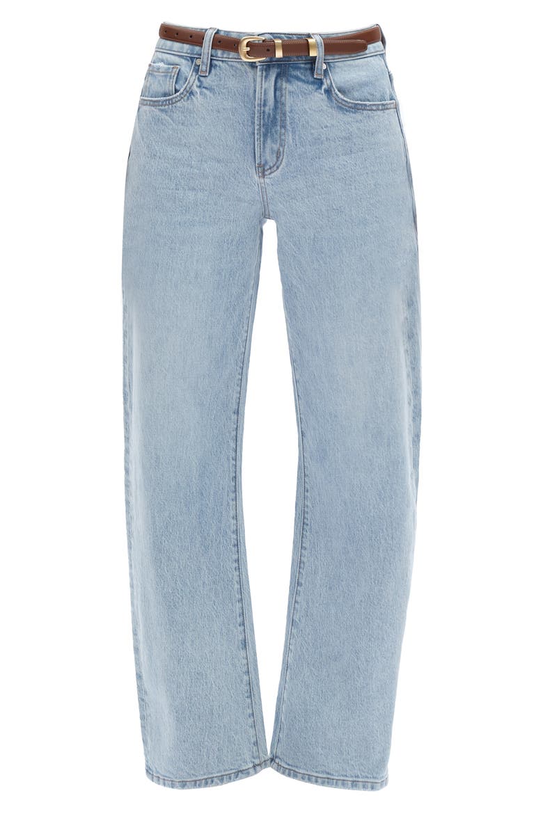 Mid Rise Barrel Jeans, Alternate, color, LIGHT BLUE
