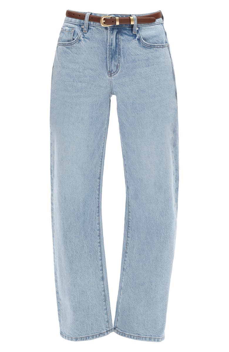 Bayeas Mid Rise Barrel Jeans, Alternate, color, Light Blue