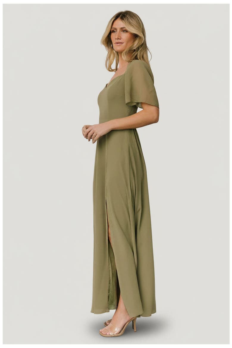 Sierra Sweetheart Maxi Dress, Alternate, color, Dusty Olive