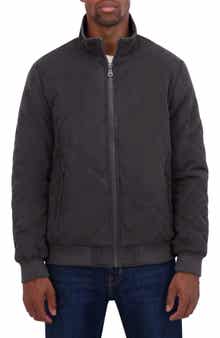 Nautica Water Resistant Quilted Faux Suede Jacket