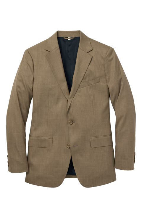 Jetsetter Slim Fit Tan Mélange Stretch Wool Sport Coat