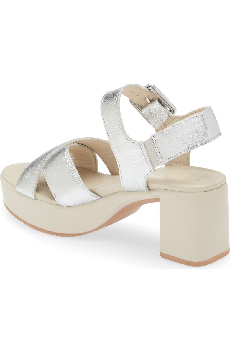Naot Elite Platform Sandal, Alternate, color, Soft Silver Leather