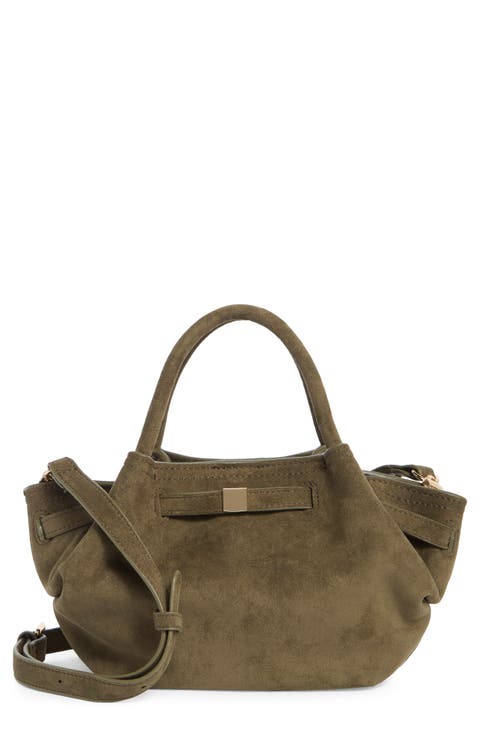 Faux Suede Crossbody Bag