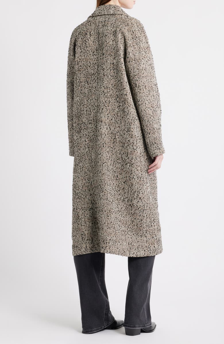 Treasure & Bond Herringbone Tweed Coat, Alternate, color, Brown- Black Tweed