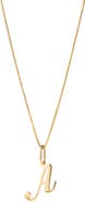 Ana Luisa Solid Yellow Gold - Script Letter Necklace