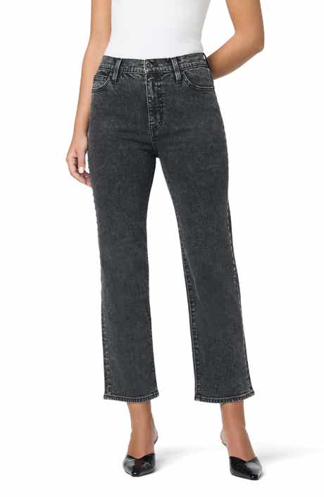 Hudson Jeans Noa Studded High Waist Ankle Straight Leg Jeans