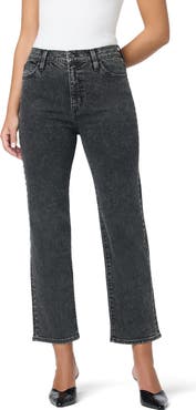 Hudson Jeans Noa Studded High Waist Ankle Straight Leg Jeans