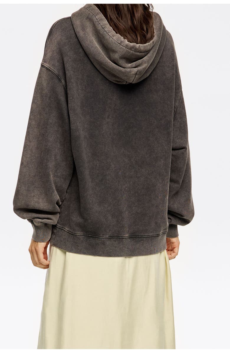 Bimba y Lola Washed Oversize Logo Sweatshirt, Alternate, color, Washed Black