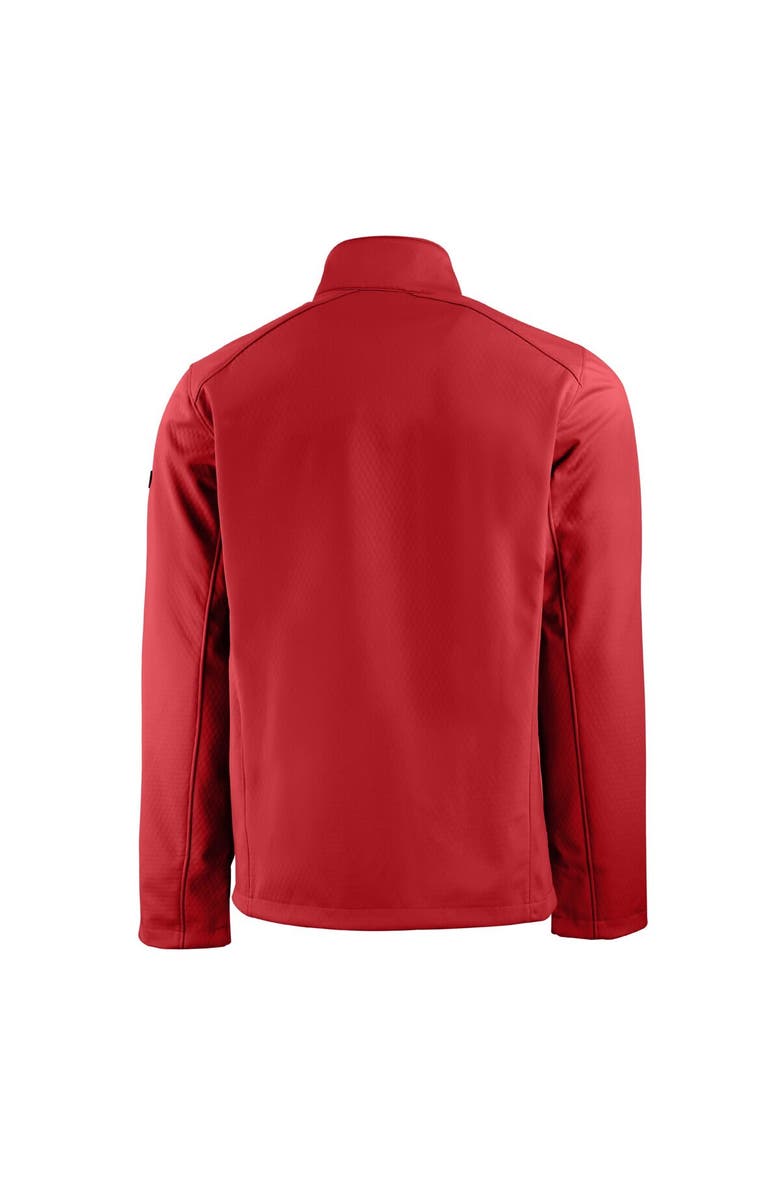 Cutter & Buck Men's Cutter & Buck  Red Cleveland Guardians Americana Logo Evoke Eco Softshell Recycled Full-Zip Jacket, Alternate, color, 