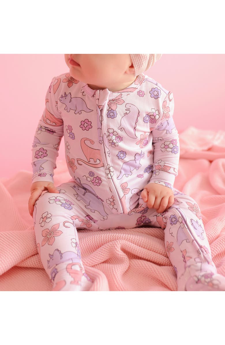 Posh Peanut Erica Convertible Zip Footie, Alternate, color, Pink