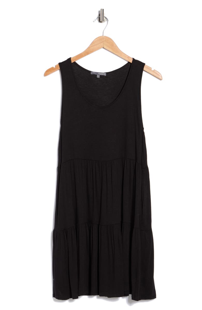 matty m. Sleeveless Tiered Dress, Main, color, Black