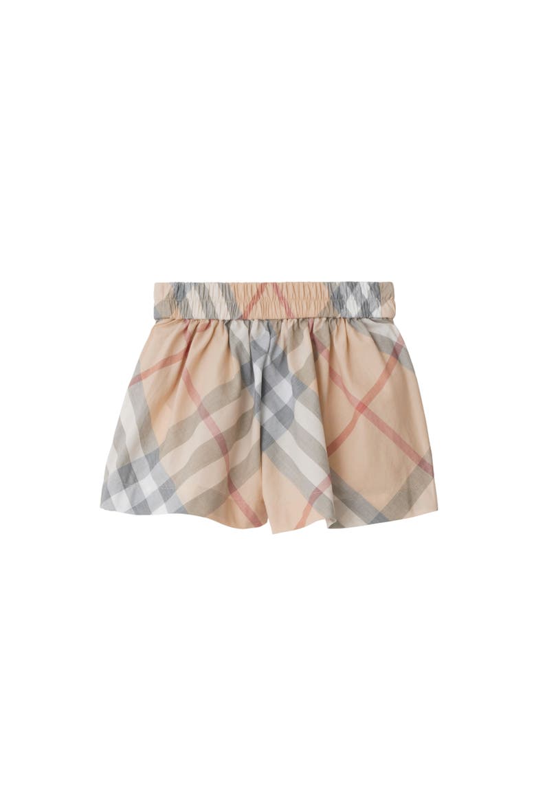 Check Cotton Shorts, Alternate, color, Pale stone