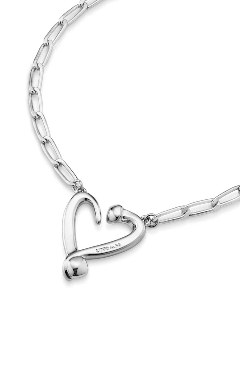 UNODE50 Twist of Love Necklace, Alternate, color, Silver