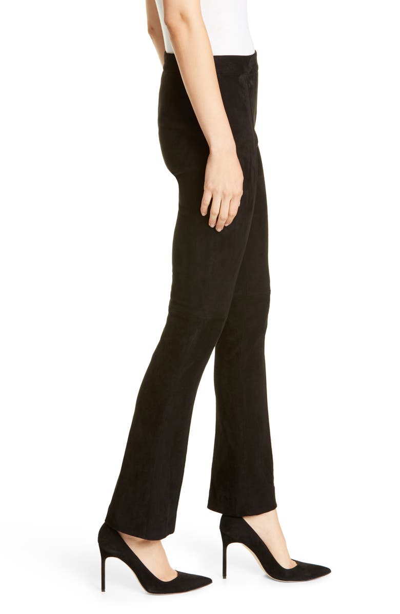 Adam Lippes Stretch Suede Kick Pants, Alternate, color, 