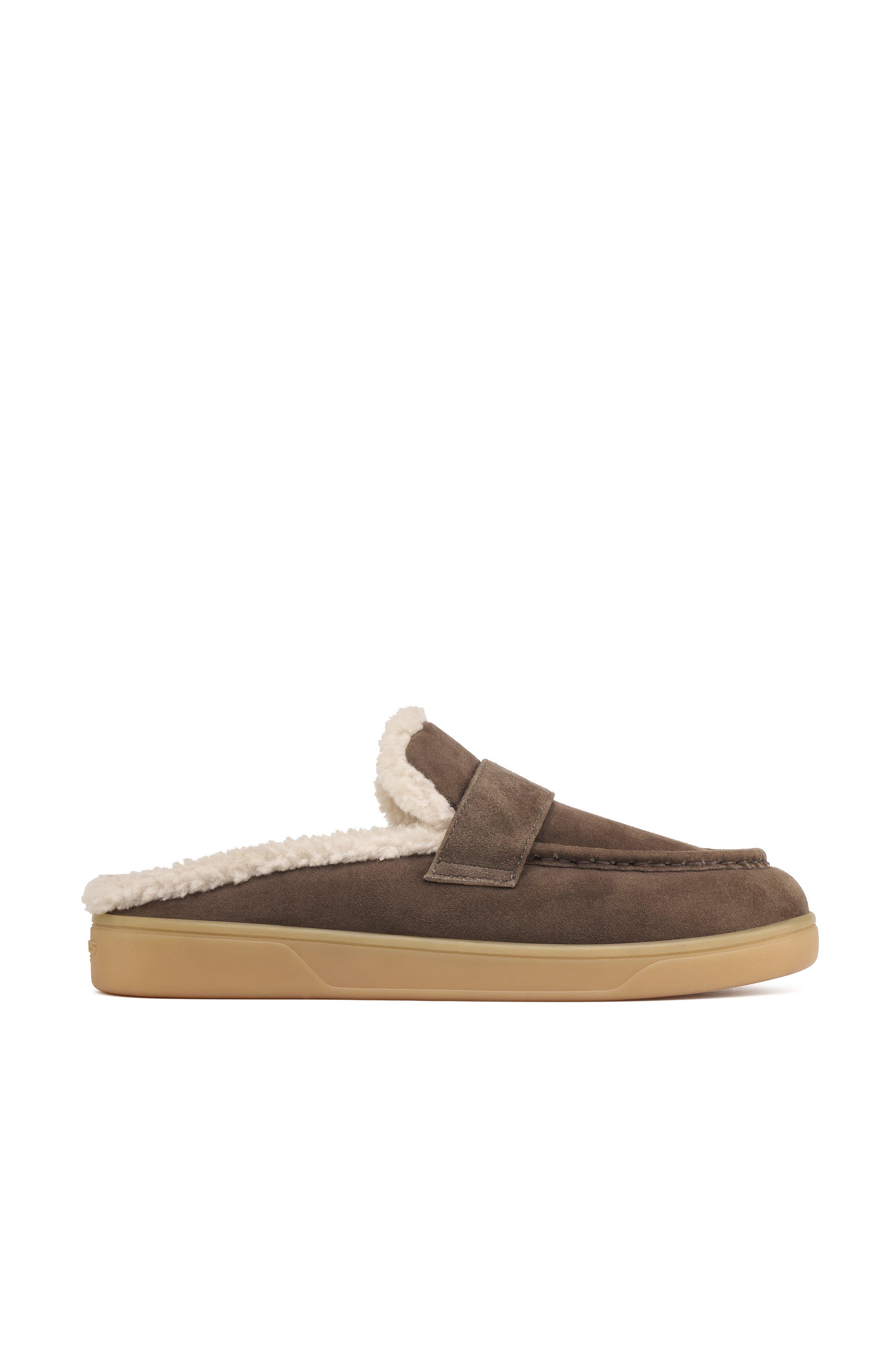 Hudson Suede Mule, Alternate, color, Dk Brown