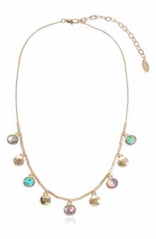 Abalone Disc Charm Frontal Necklace