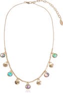 Ettika Abalone Disc Charm Frontal Necklace
