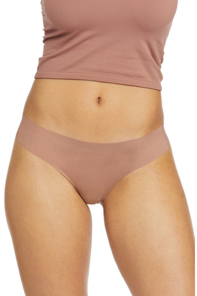 2-Pack Soft Seamless Thongs, Main, color, TOFFEE