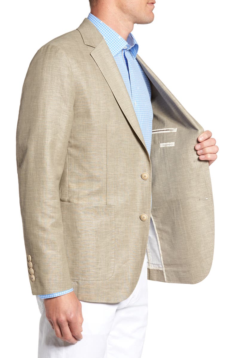 Bugatchi Cotton & Linen Blazer, Alternate, color, 