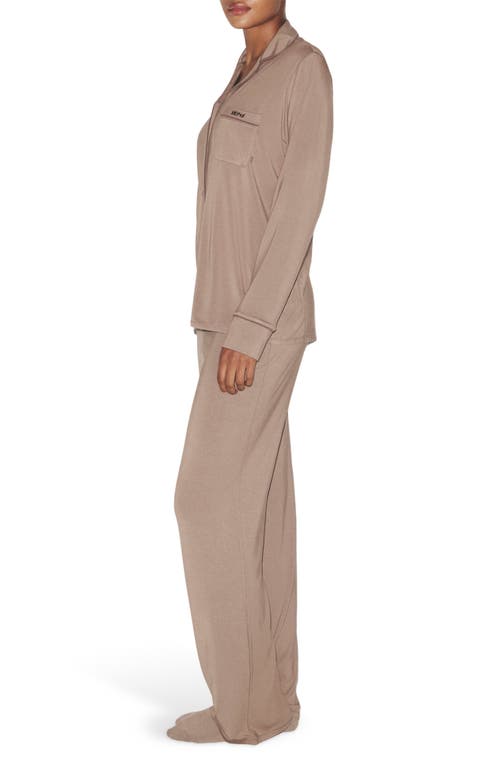 Skims Long Sleeve Pajama Set In Multi
