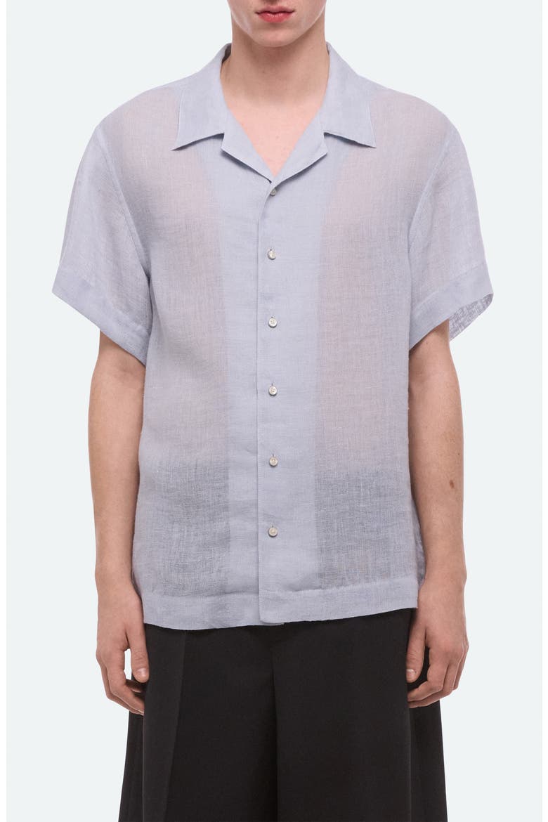 Relaxed Linen Camp Shirt, Main, color, PACIFIC